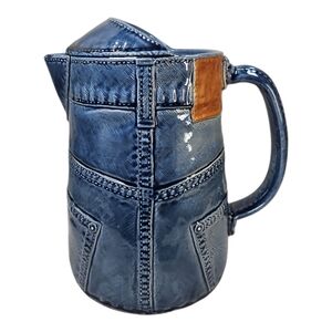 Vintage Sittre Ceramic Prod Blue Denim Jeans Pitcher